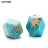 Green Sea Sediment Stone Beads 10pcs