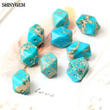 Green Sea Sediment Stone Beads 10pcs
