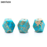 Green Sea Sediment Stone Beads 10pcs