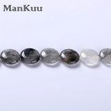 18mm/25mm Faceted Clear Grey Quartz Beads DIY Loose Beads