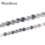 18mm/25mm Faceted Clear Grey Quartz Beads DIY Loose Beads
