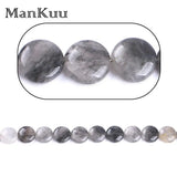 18mm/25mm Faceted Clear Grey Quartz Beads DIY Loose Beads