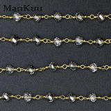 4*6mm Smoky Crystal Bead Chains 5M/Lot