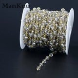 4*6mm Smoky Crystal Bead Chains 5M/Lot