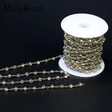 4*6mm Smoky Crystal Bead Chains 5M/Lot