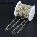 4*6mm Smoky Crystal Bead Chains 5M/Lot