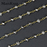 4*6mm Smoky Crystal Bead Chains 5M/Lot