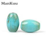 5x8mm Oval Turquoises Beads Antique Green Pattern Small Stone Beads 20pcs