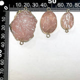 5P Natural Rose Quartz Crystal Pendant Necklace for Women