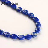 Dark Pattern Oval Sea Sediment Jaspers Loose Beads 20pcs/Lot