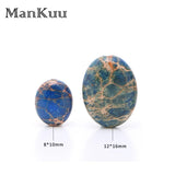 Dark Pattern Oval Sea Sediment Jaspers Loose Beads 20pcs/Lot