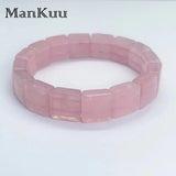Natural Healing Rose Quartz Bracelet Charm Women's Jewelry
