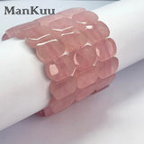 Natural Healing Rose Quartz Bracelet Charm Women's Jewelry