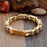 Stainless Steel Bicycle Link Chain Bracelet for Men