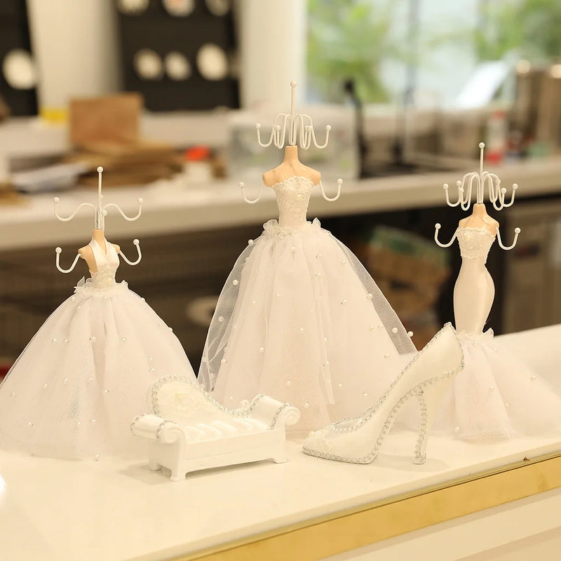 Jewelry Display Stand Skirt Model Rack Earring Bracelet Necklace Holder