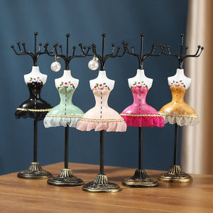 Metal Mannequin Dress Holder Jewelry Rack with 6 Hooks