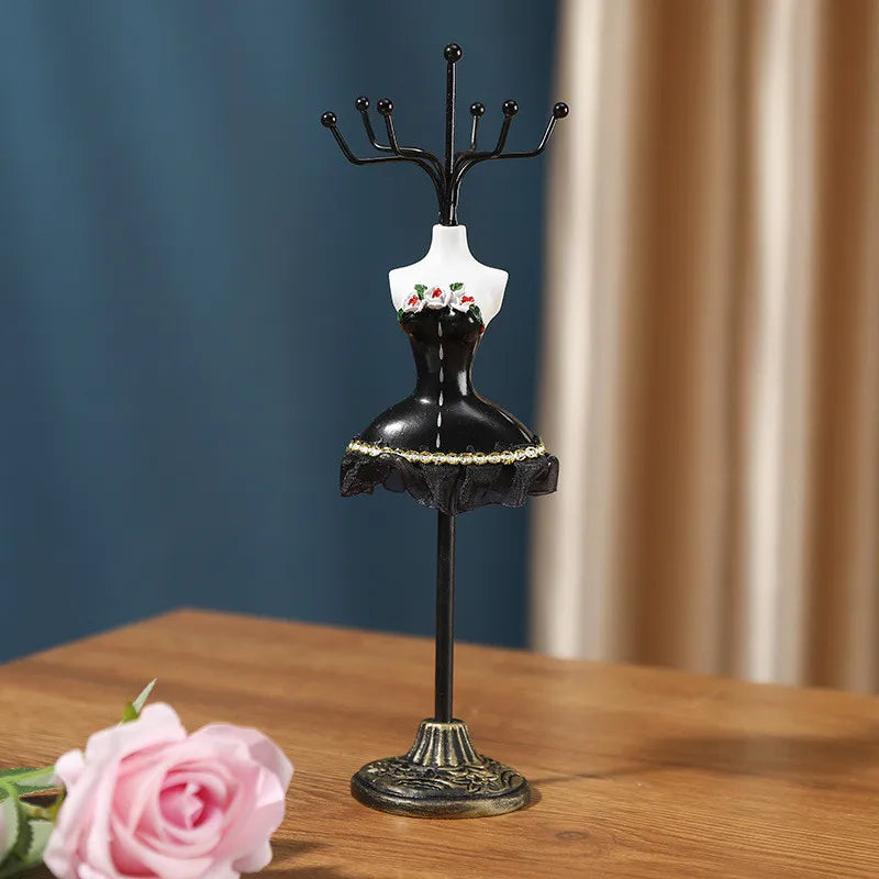 Metal Mannequin Dress Holder Jewelry Rack with 6 Hooks