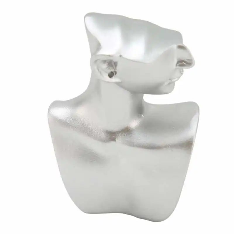 Mannequin Earring Necklace Stand Sliver Jewelry Display