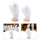 Mannequin Jewelry Bust Stand with Wood Base Tower Rack