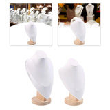 Necklace Display Stand with Wood Base Storage Holder