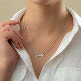 Mansor Nameplate Necklace Stainless Steel for Women