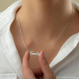 Mansor Nameplate Necklace Stainless Steel for Women