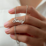 Mansor Nameplate Necklace Stainless Steel for Women