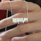 Mansor Nameplate Necklace Stainless Steel for Women
