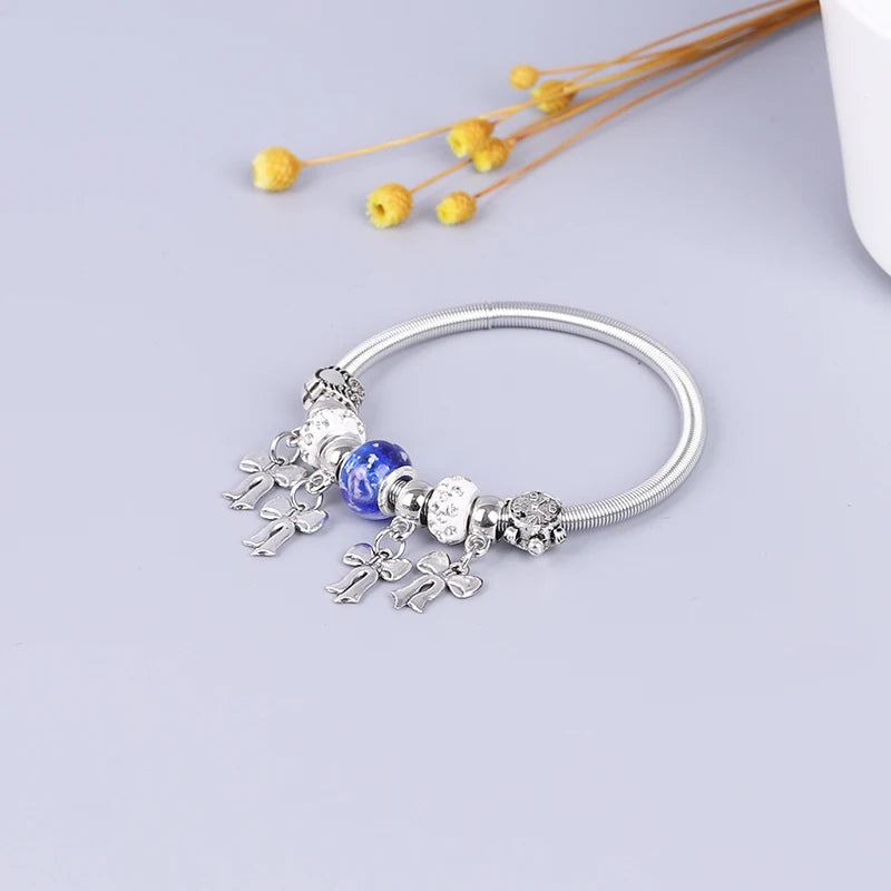 Mixed Crystal Chakra Bracelet with Heart Charm