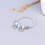 Mixed Crystal Chakra Bracelet with Heart Charm