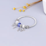 Mixed Crystal Chakra Bracelet with Heart Charm