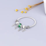 Mixed Crystal Chakra Bracelet with Heart Charm