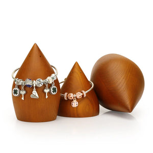 Solid Wood Bracelet & Earrings Display - Creative Conic Jewelry Frame