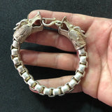 Tibetan Silver National Bracelet Ethnic Handmade Bangle