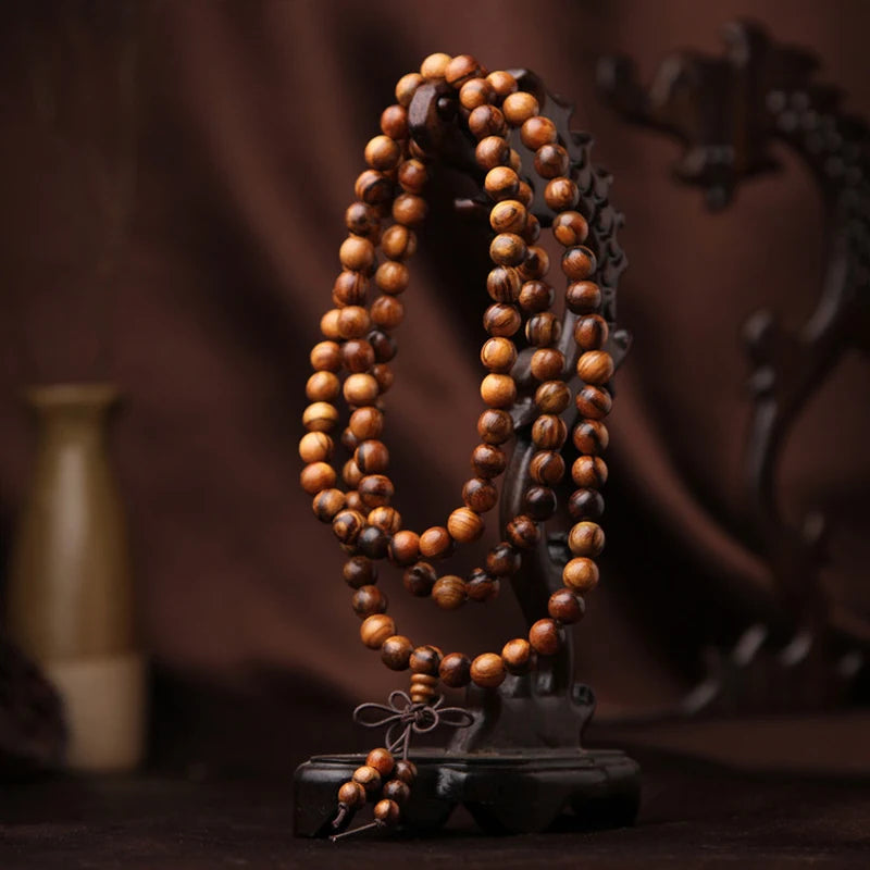 Nan 108 Level Aloe Kalimantan Bead Bracelets for Men and Women