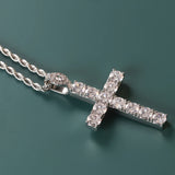 Zircon Cross Pendant Necklace Hip-Hop Jewelry
