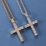 Zircon Cross Pendant Necklace Hip-Hop Jewelry