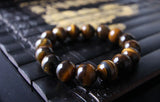 Yellow Tigereye Beaded Bracelet 8-12-18mm