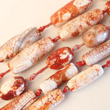 Mixed Red Leopard Pattern Dzi Agate Beads 10-40mm for DIY Jewelry Making