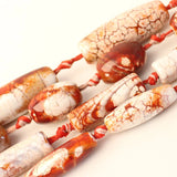 Mixed Red Leopard Pattern Dzi Agate Beads 10-40mm for DIY Jewelry Making
