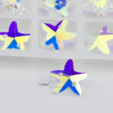 Sew On crystal Rhinestones AB glass crystal pendants star flower rivoli DIY