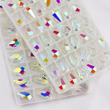 Sew On crystal Rhinestones AB glass crystal pendants star flower rivoli DIY