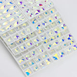 Sew On crystal Rhinestones AB glass crystal pendants star flower rivoli DIY