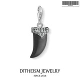 Maori Tiger Tooth Charms Pendant 925 Sterling Silver Unique Gift