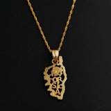 Corsica Map Pendant Necklace for Women Jewelry