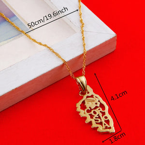 Corsica Map Pendant Necklace for Women Jewelry