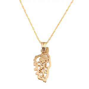 Corsica Map Pendant Necklace for Women Jewelry