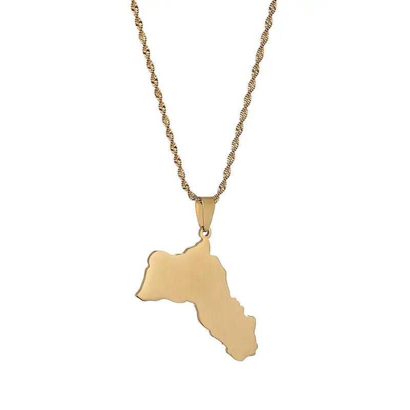 Map Pendant Necklace Kurdistan Maps Necklace Jewelry For Women Men Gift