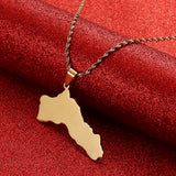 Map Pendant Necklace Kurdistan Maps Necklace Jewelry For Women Men Gift