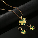 Jamaica Map Pendant Necklace Stainless Steel Jewelry for Women Girls